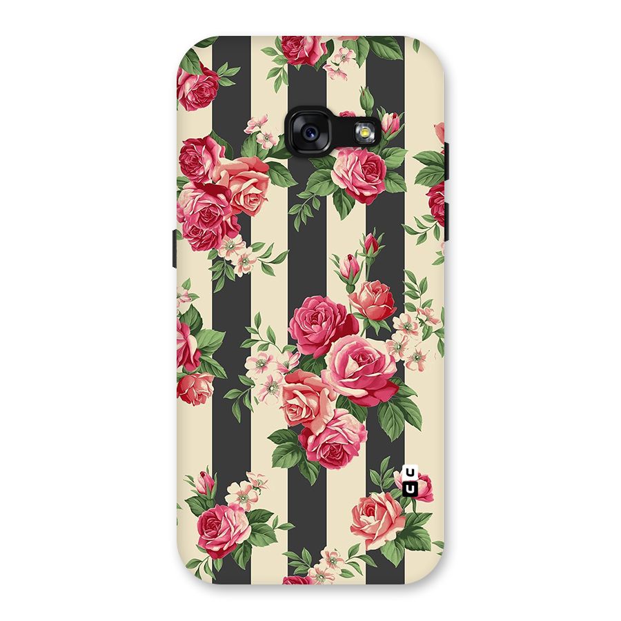 Stripes And Floral Back Case for Galaxy A3 (2017)