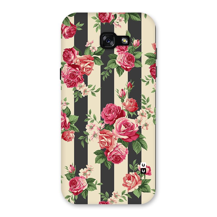 Stripes And Floral Back Case for Galaxy A7 (2017)