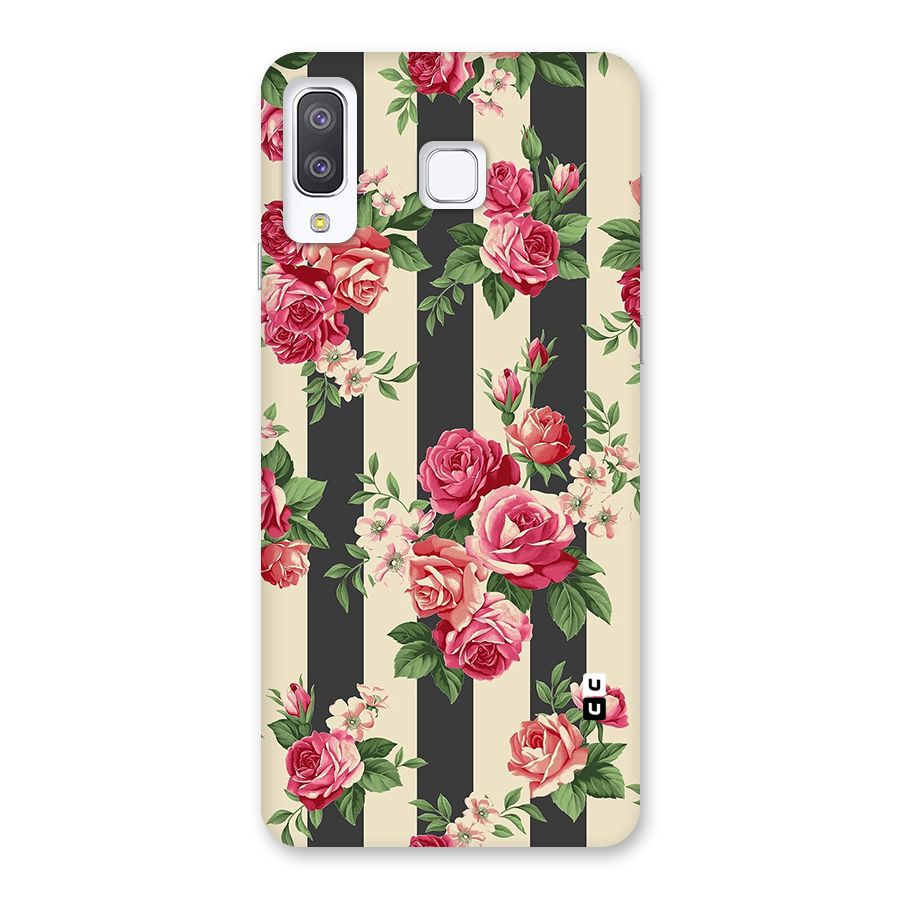 Stripes And Floral Back Case for Galaxy A8 Star