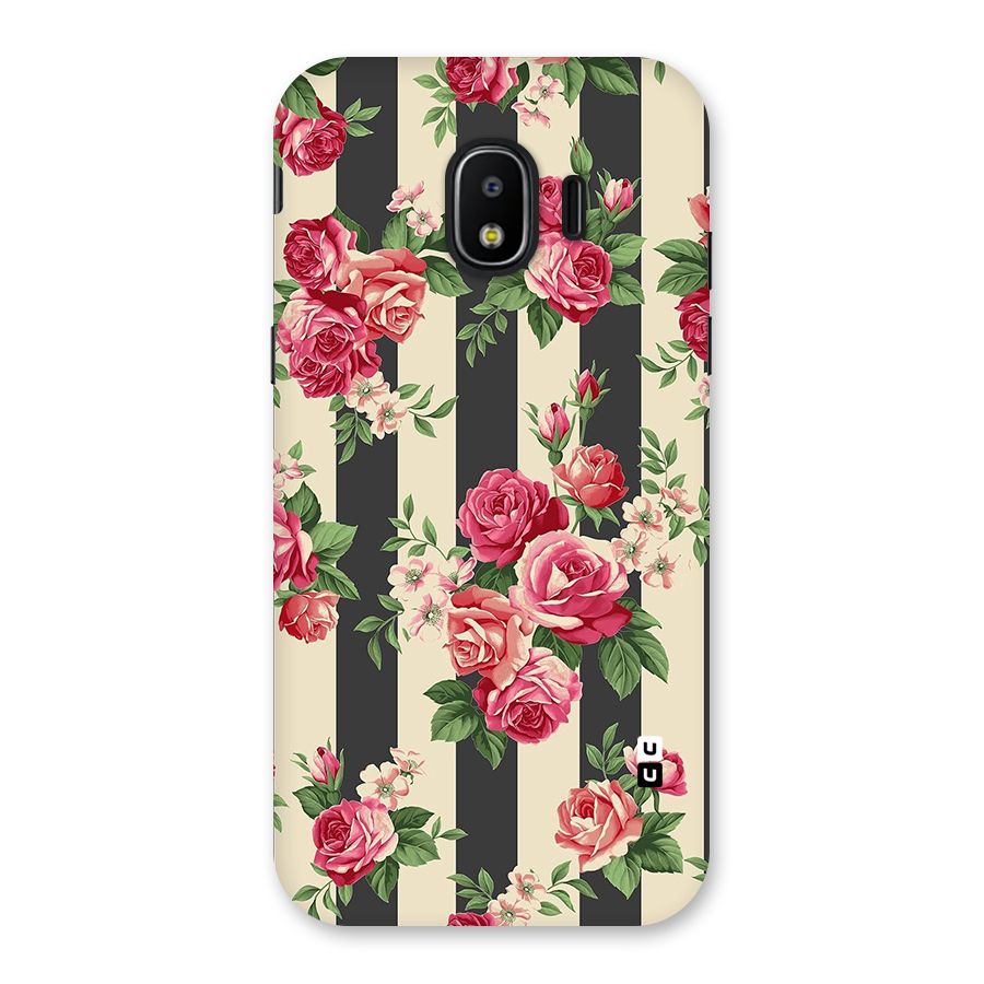 Stripes And Floral Back Case for Galaxy J2 Pro 2018