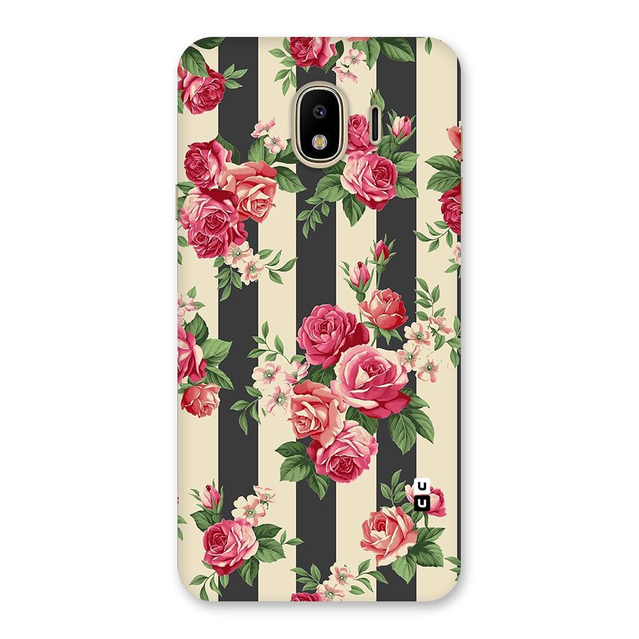 Stripes And Floral Back Case for Galaxy J4