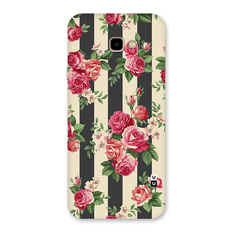 Stripes And Floral Back Case for Galaxy J4 Plus