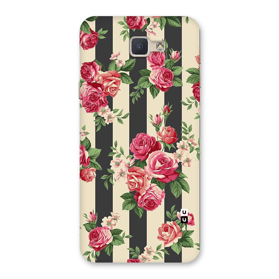 Stripes And Floral Back Case for Galaxy J5 Prime