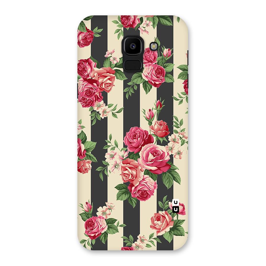 Stripes And Floral Back Case for Galaxy J6