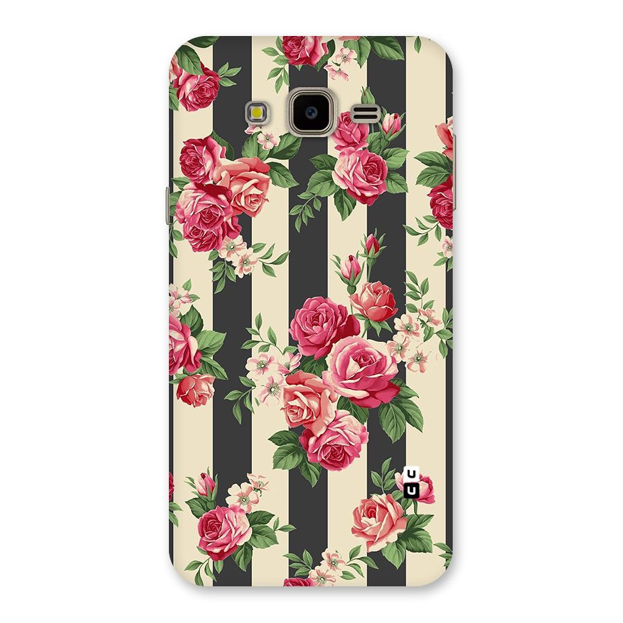 Stripes And Floral Back Case for Galaxy J7 Nxt