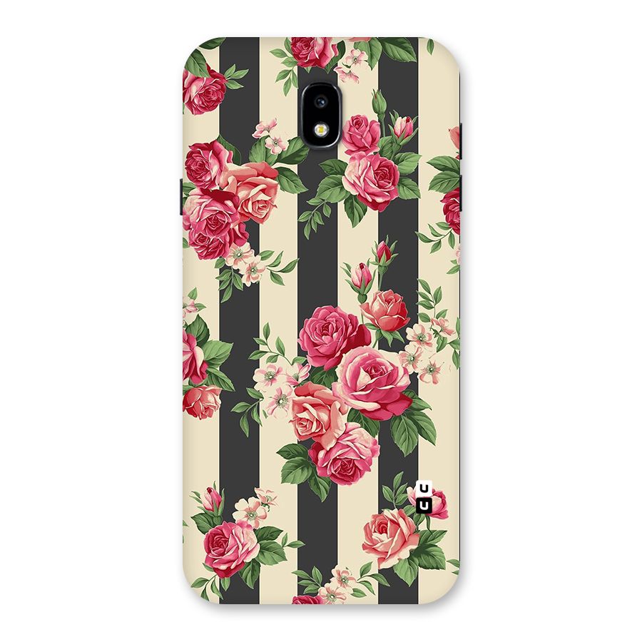 Stripes And Floral Back Case for Galaxy J7 Pro