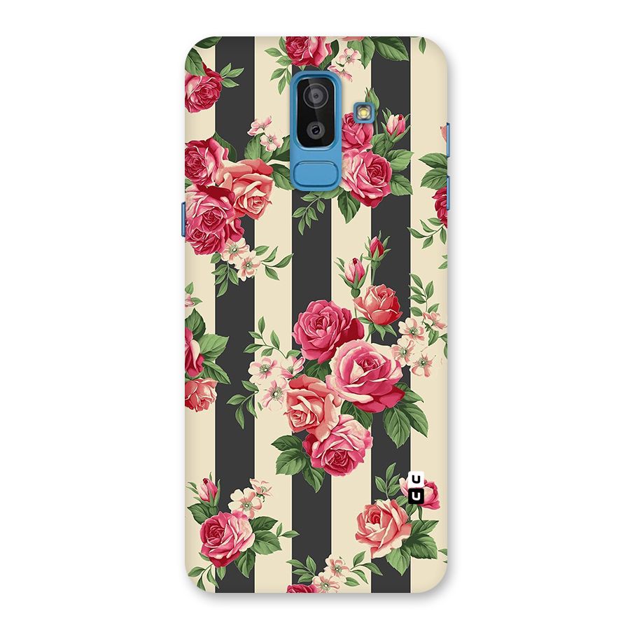 Stripes And Floral Back Case for Galaxy J8