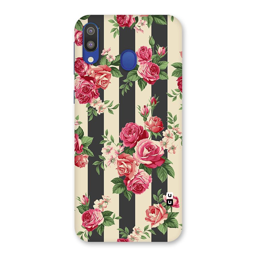 Stripes And Floral Back Case for Galaxy M20