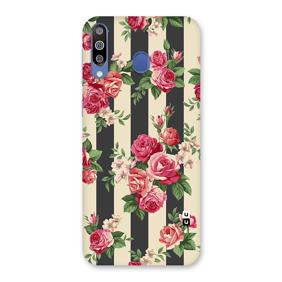 Stripes And Floral Back Case for Galaxy M30