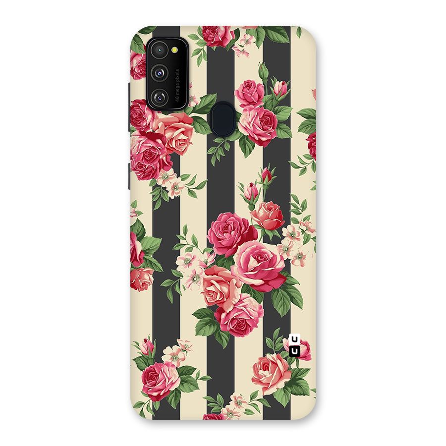 Stripes And Floral Back Case for Galaxy M30s