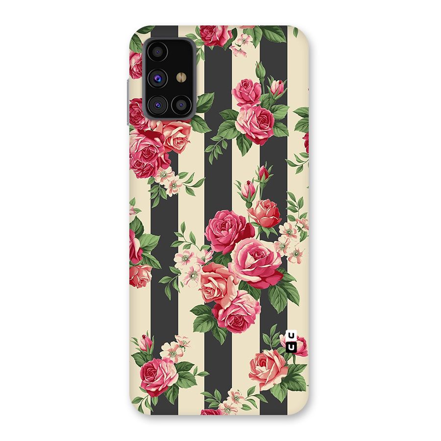 Stripes And Floral Back Case for Galaxy M31s