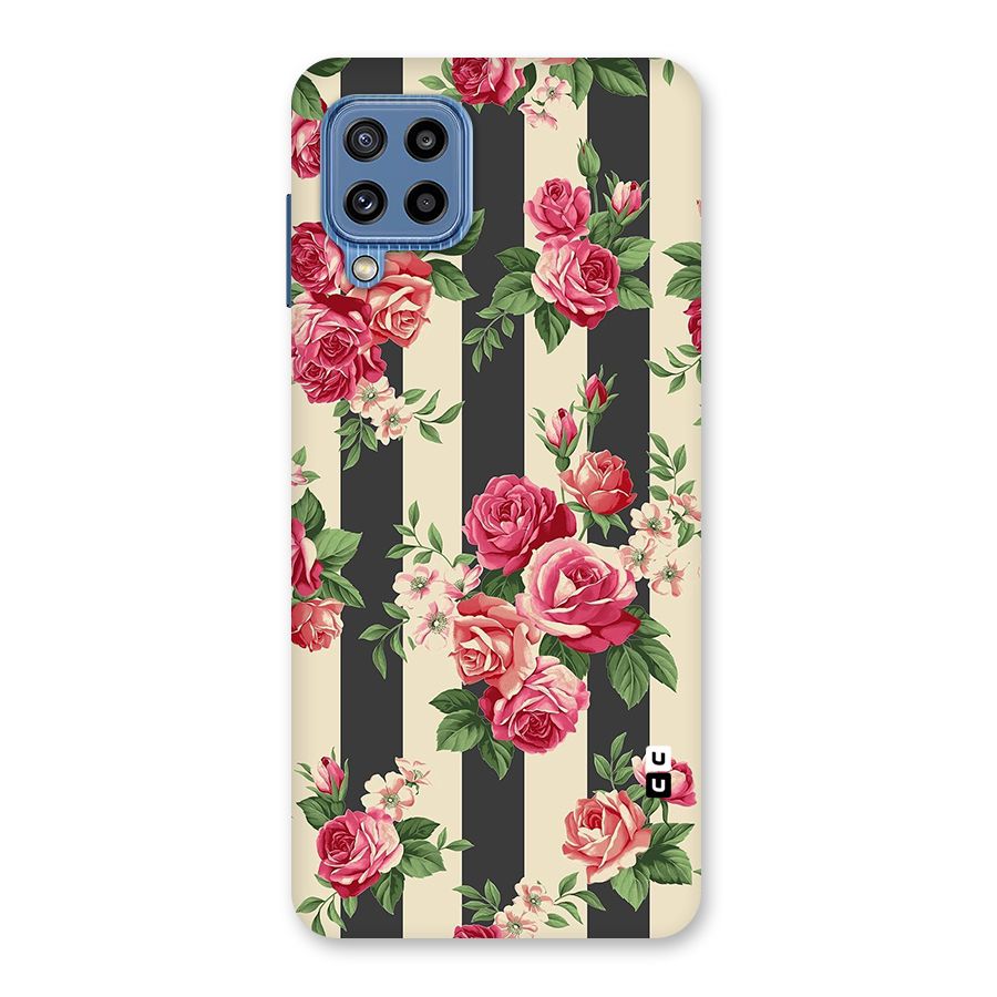 Stripes And Floral Back Case for Galaxy M32