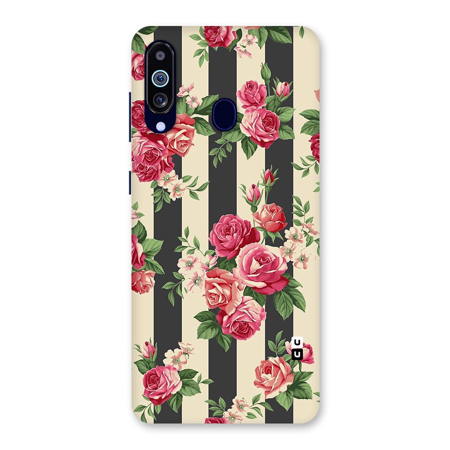 Stripes And Floral Back Case for Galaxy M40