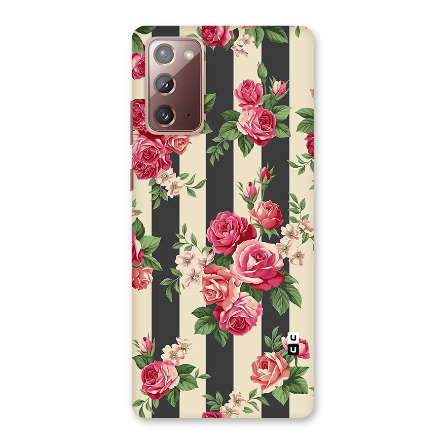 Stripes And Floral Back Case for Galaxy Note 20