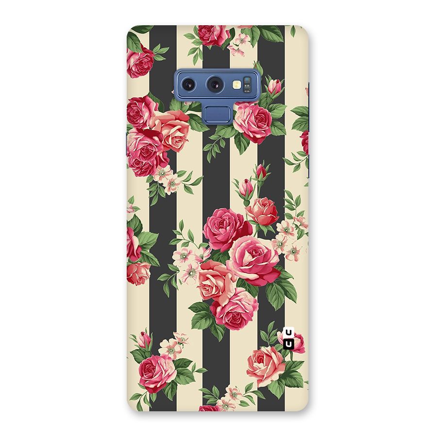 Stripes And Floral Back Case for Galaxy Note 9