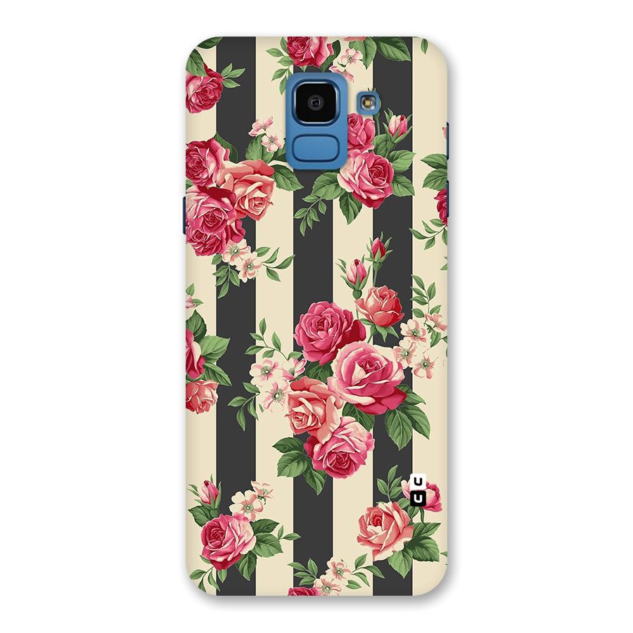 Stripes And Floral Back Case for Galaxy On6