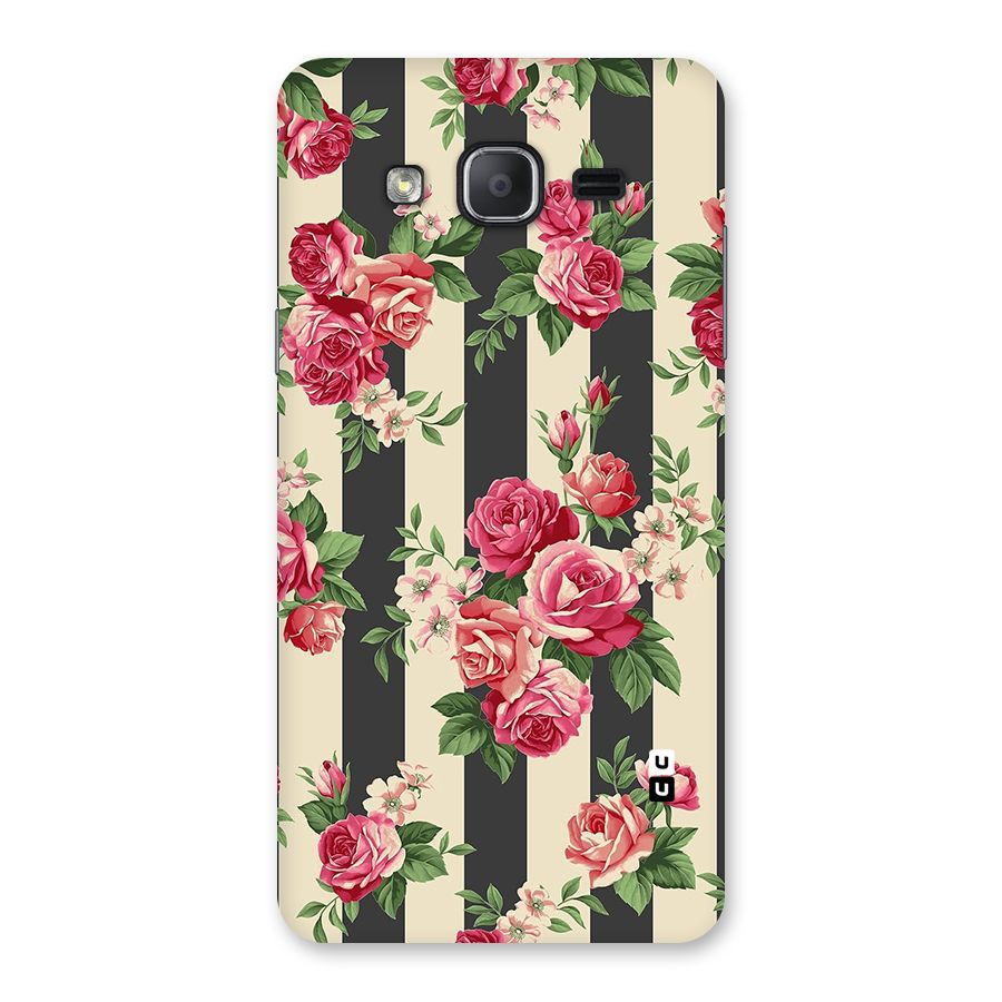 Stripes And Floral Back Case for Galaxy On7 2015