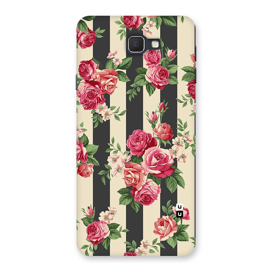 Stripes And Floral Back Case for Galaxy On7 2016