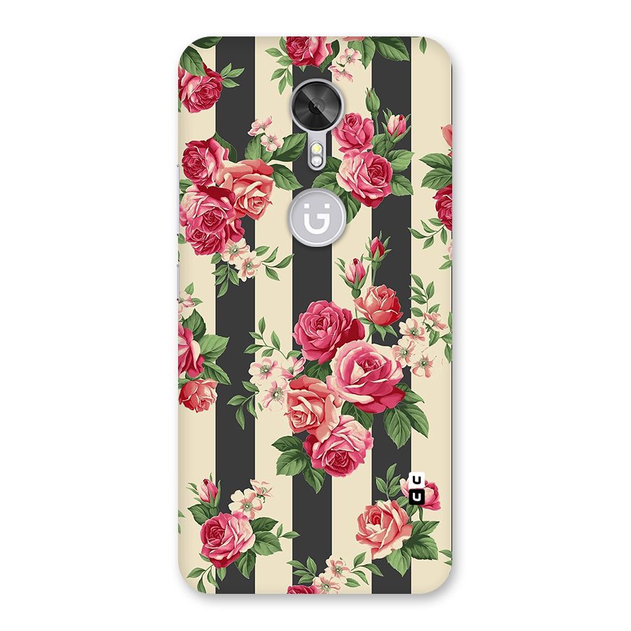 Stripes And Floral Back Case for Gionee A1