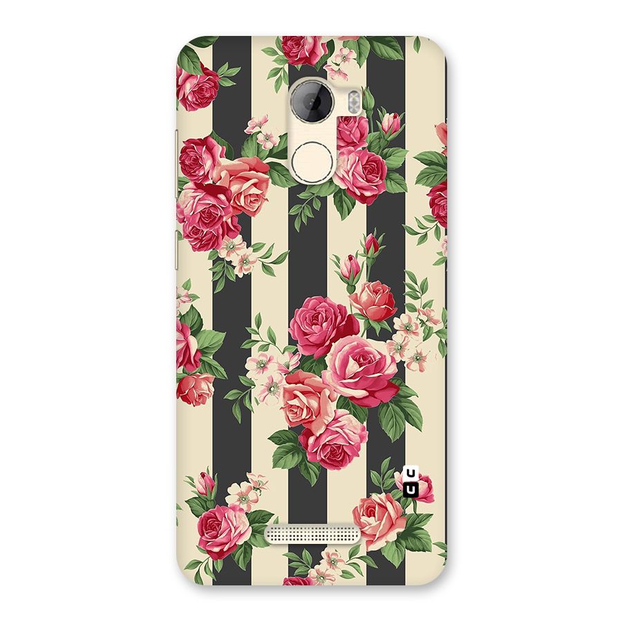 Stripes And Floral Back Case for Gionee A1 LIte