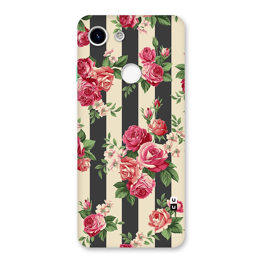 Stripes And Floral Back Case for Google Pixel 3
