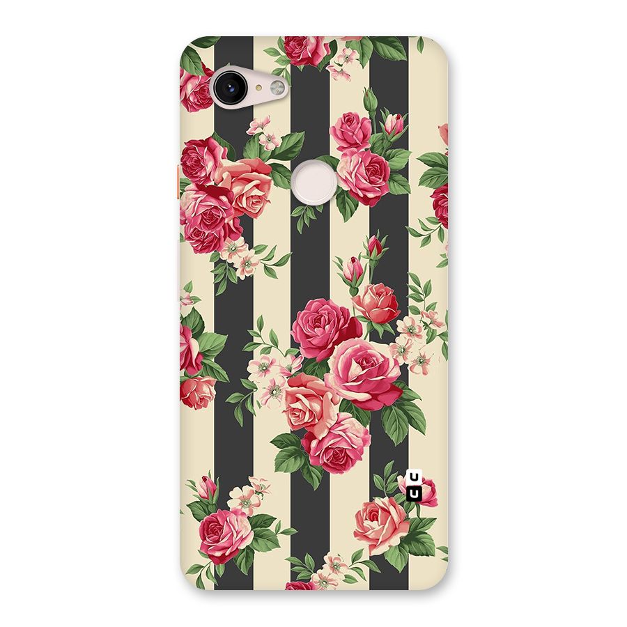 Stripes And Floral Back Case for Google Pixel 3 XL