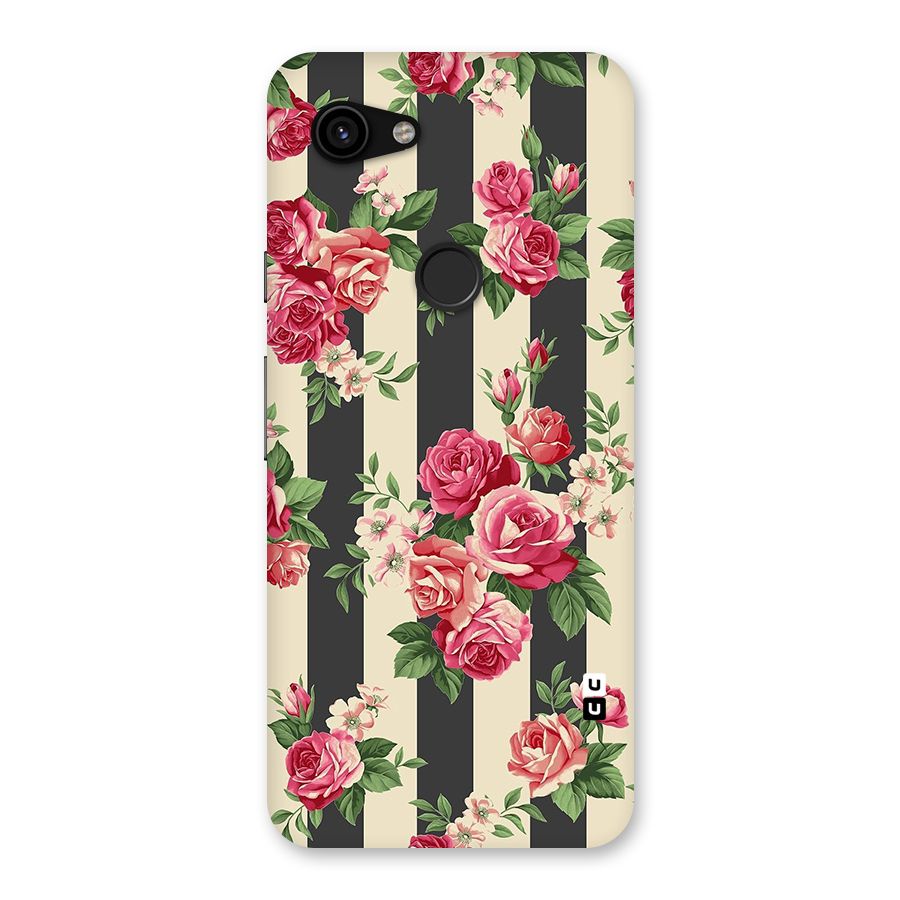 Stripes And Floral Back Case for Google Pixel 3a