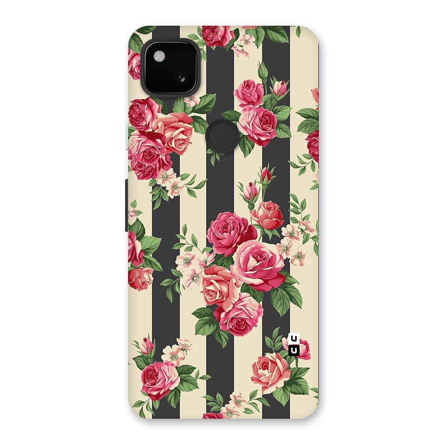 Stripes And Floral Back Case for Google Pixel 4a
