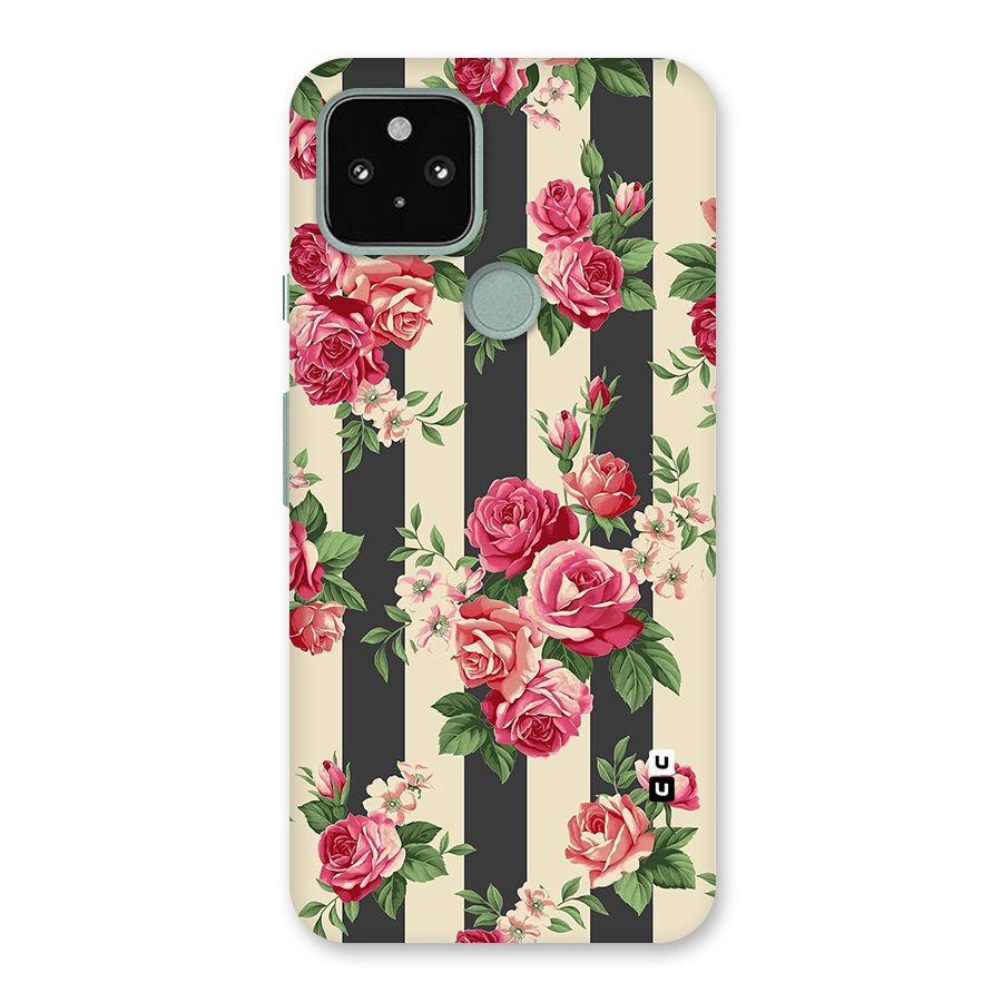 Stripes And Floral Back Case for Google Pixel 5