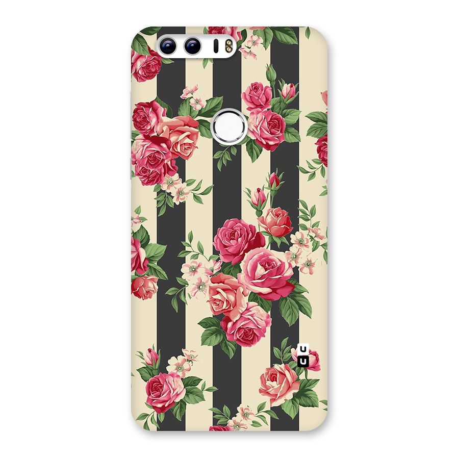 Stripes And Floral Back Case for Honor 8