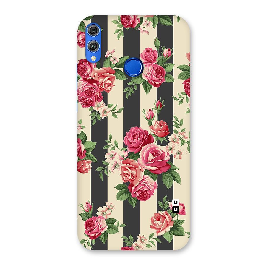 Stripes And Floral Back Case for Honor 8X