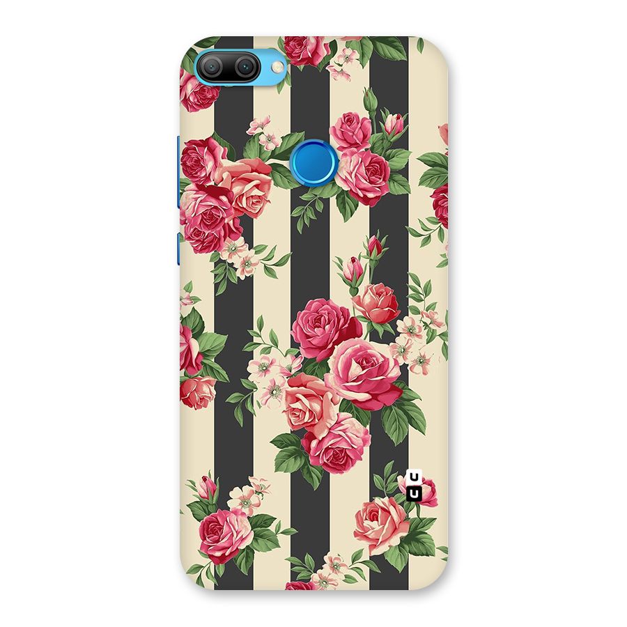 Stripes And Floral Back Case for Honor 9N