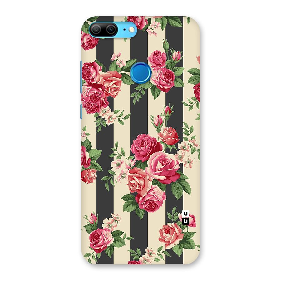 Stripes And Floral Back Case for Honor 9 Lite