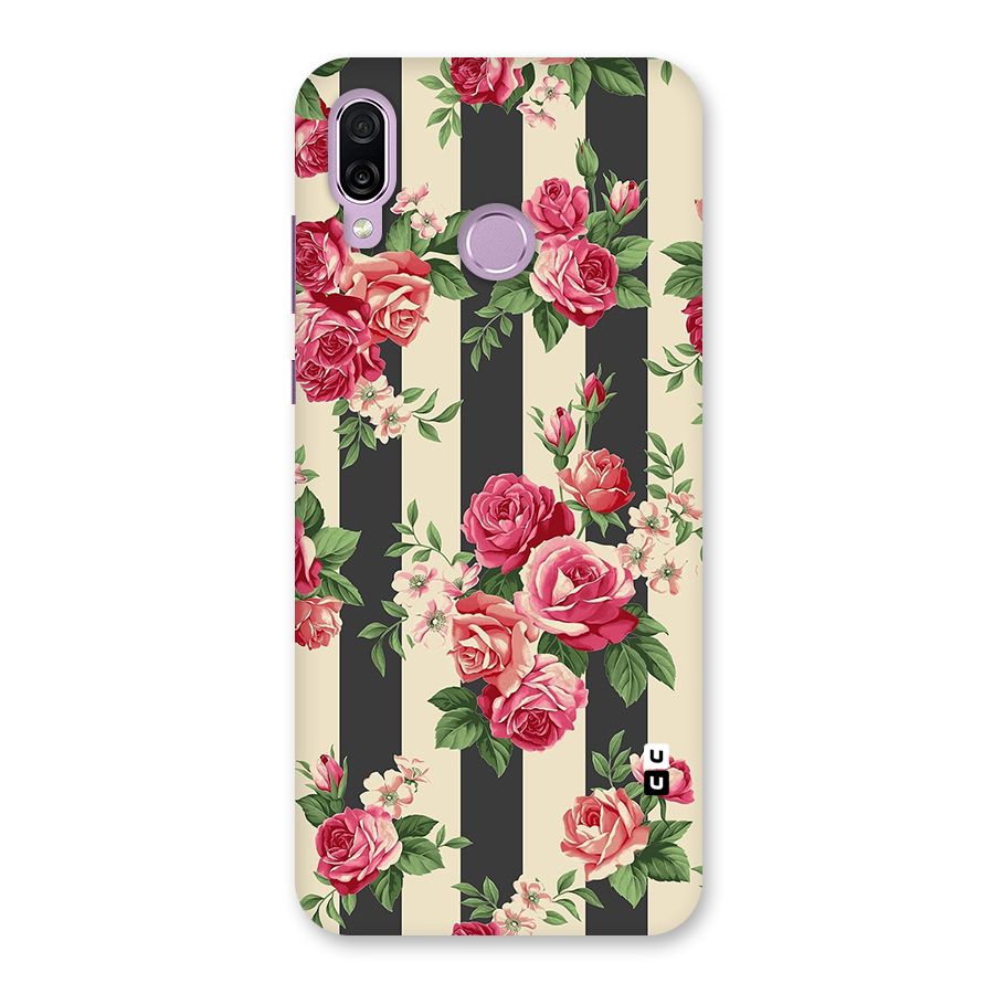 Stripes And Floral Back Case for Honor Play