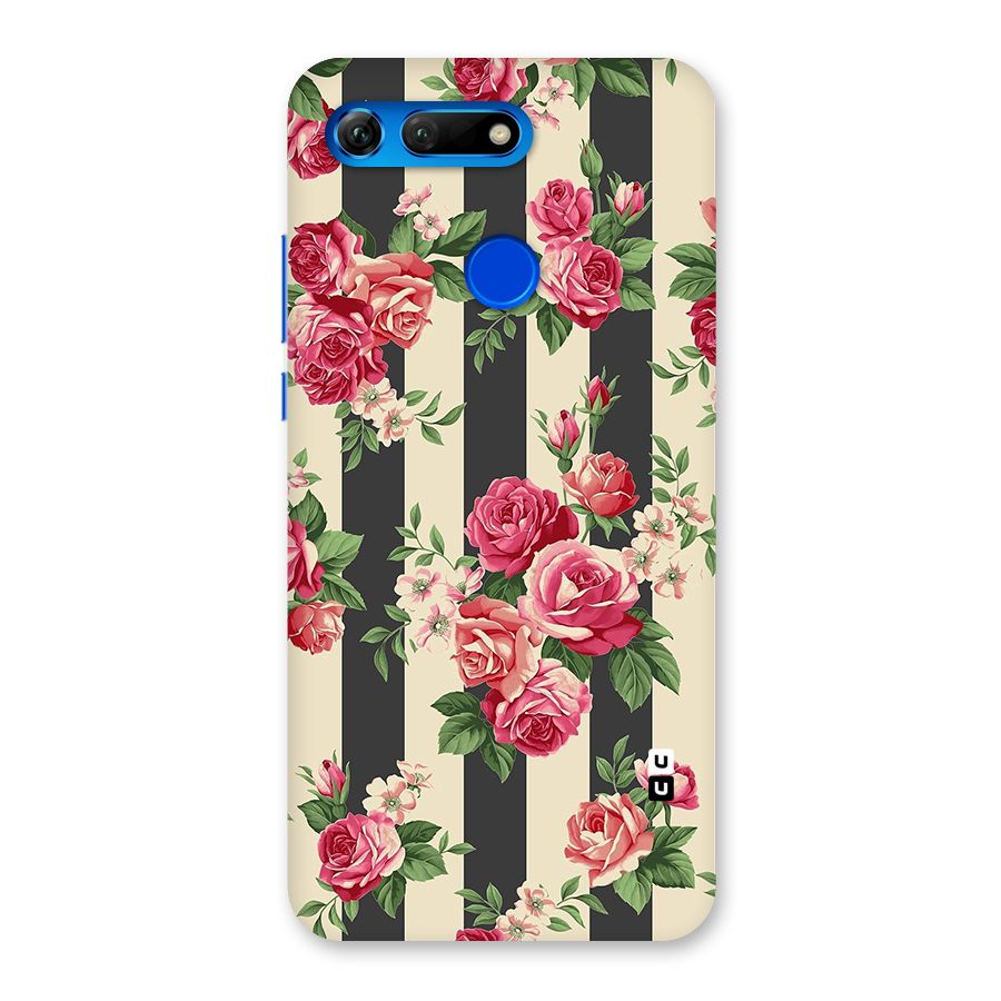 Stripes And Floral Back Case for Honor View 20