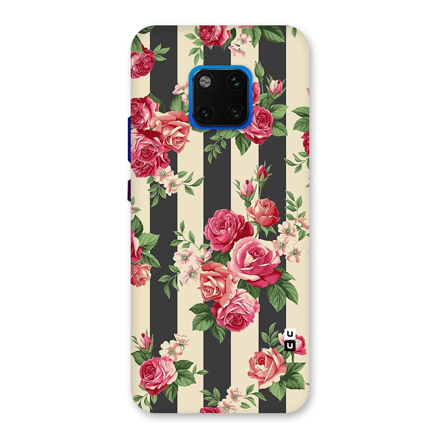 Stripes And Floral Back Case for Huawei Mate 20 Pro
