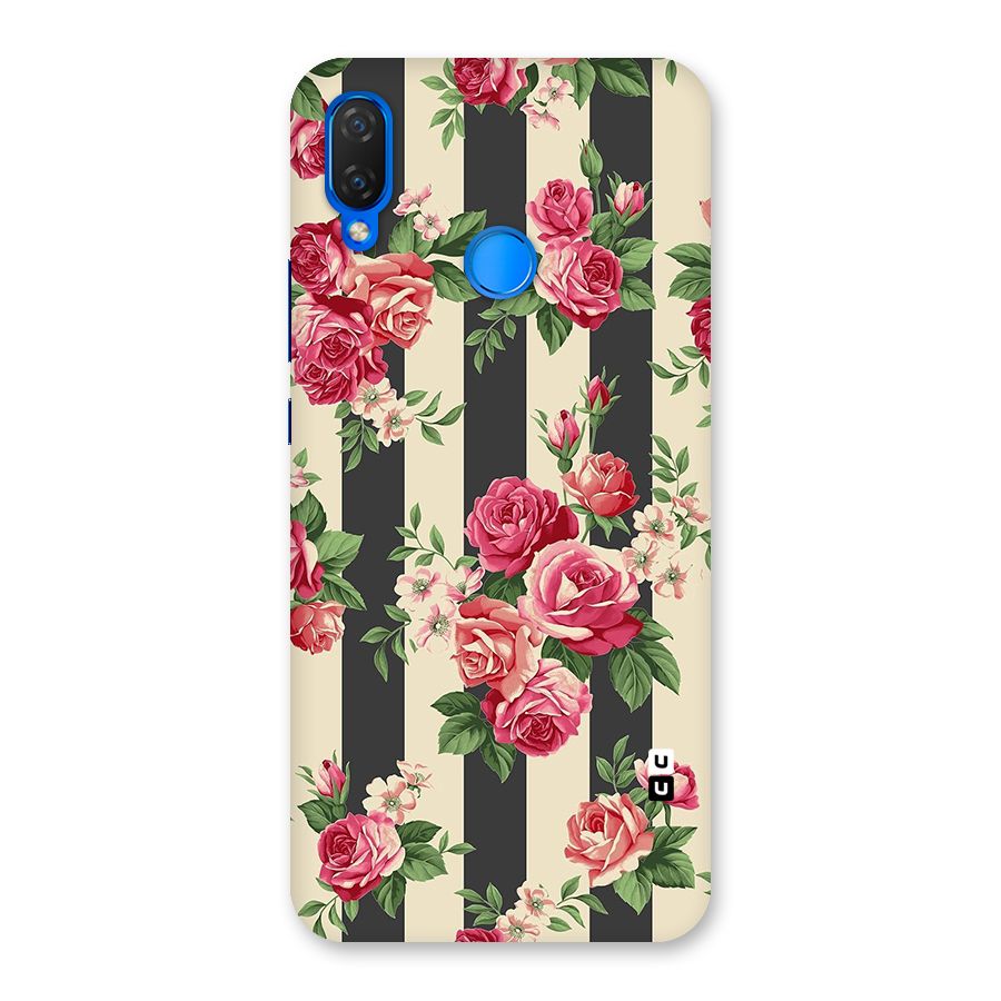 Stripes And Floral Back Case for Huawei P Smart+