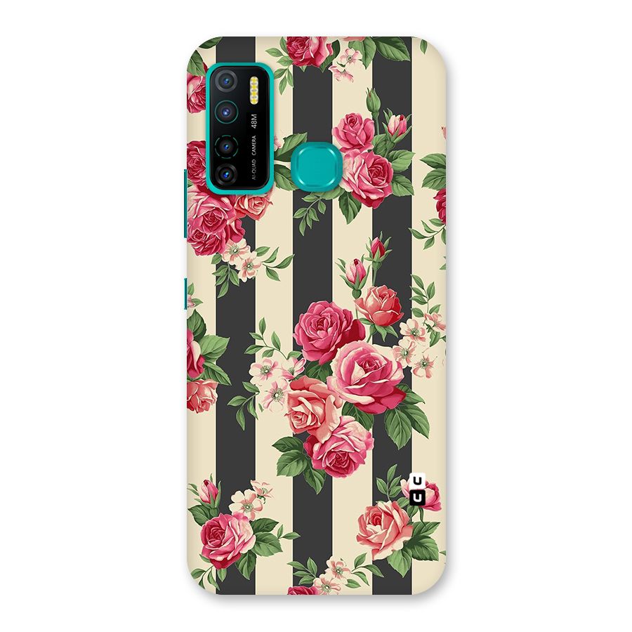 Stripes And Floral Back Case for Infinix Hot 9 Pro