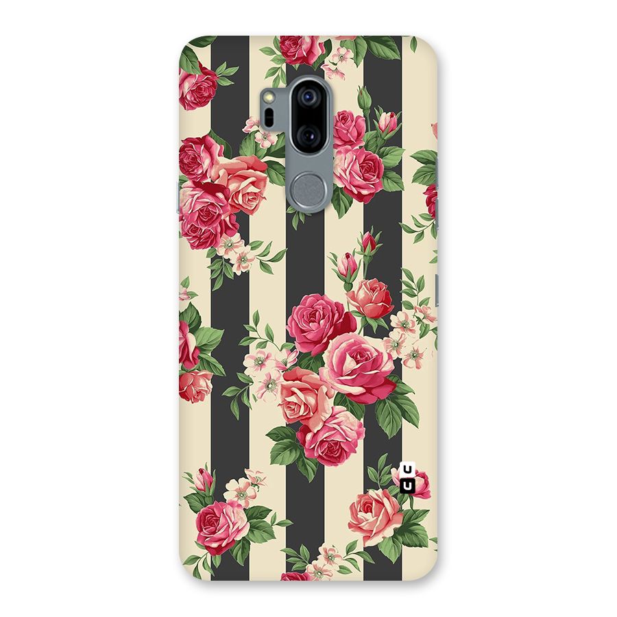 Stripes And Floral Back Case for LG G7