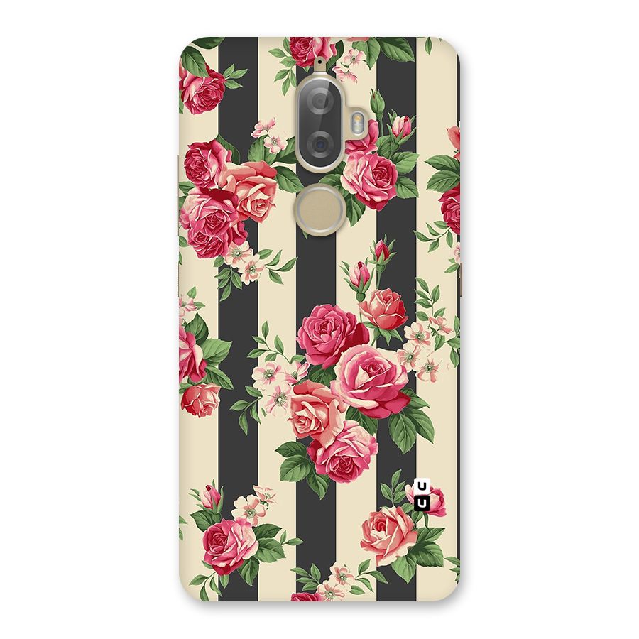 Stripes And Floral Back Case for Lenovo K8 Plus
