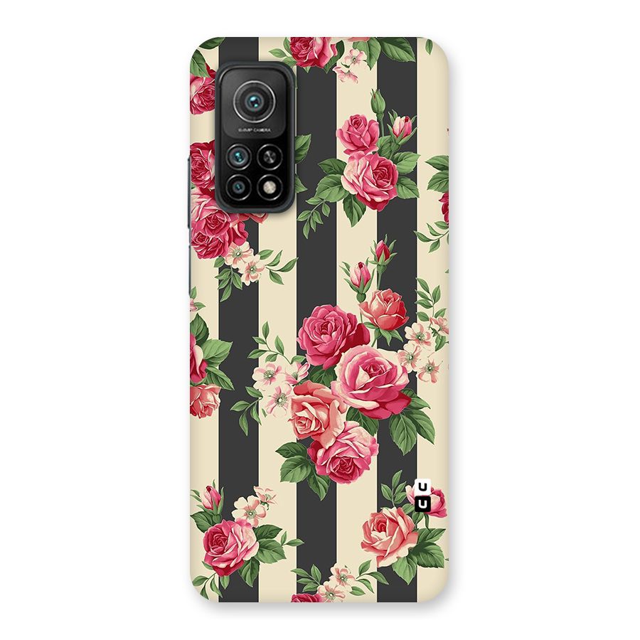 Stripes And Floral Back Case for Mi 10T 5G