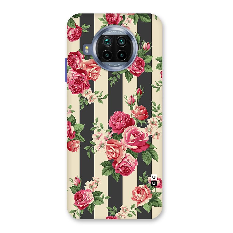 Stripes And Floral Back Case for Mi 10i