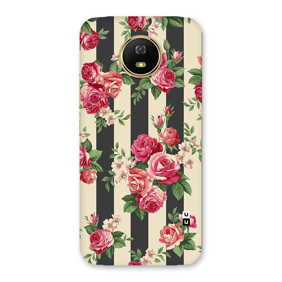 Stripes And Floral Back Case for Moto G5s