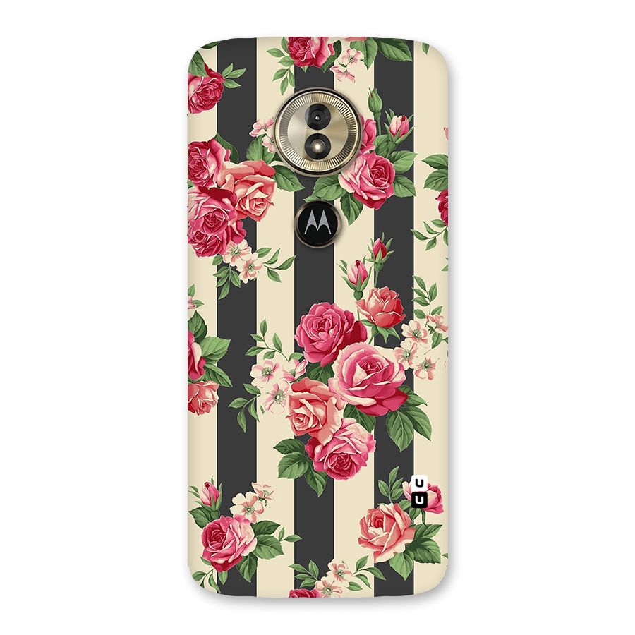 Stripes And Floral Back Case for Moto G6 Play