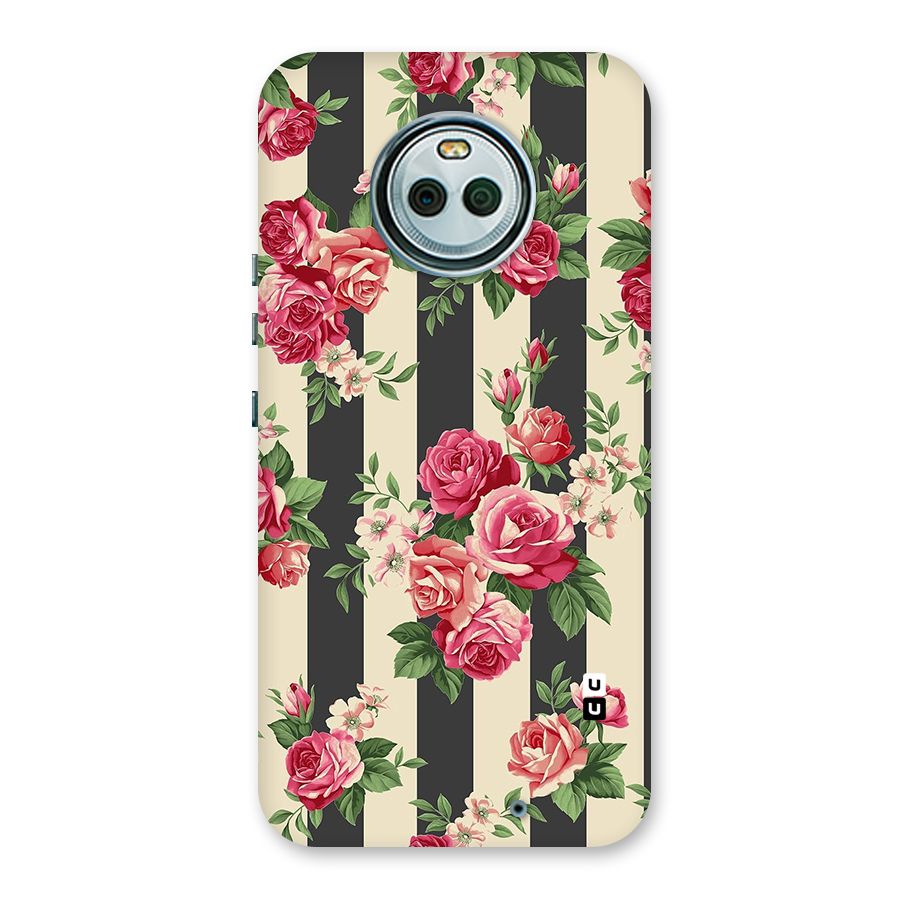 Stripes And Floral Back Case for Moto X4