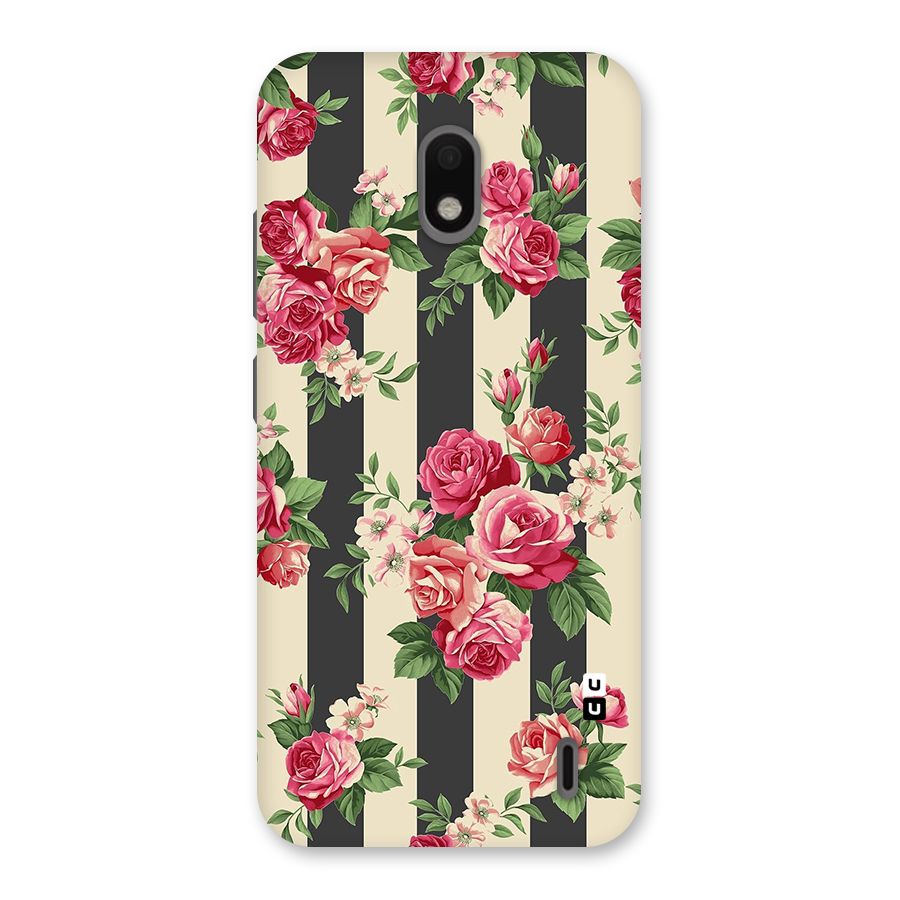 Stripes And Floral Back Case for Nokia 2.2