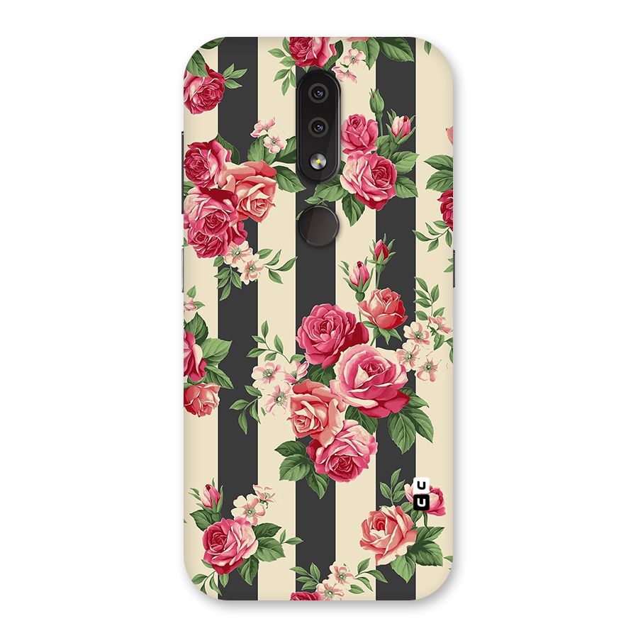 Stripes And Floral Back Case for Nokia 4.2