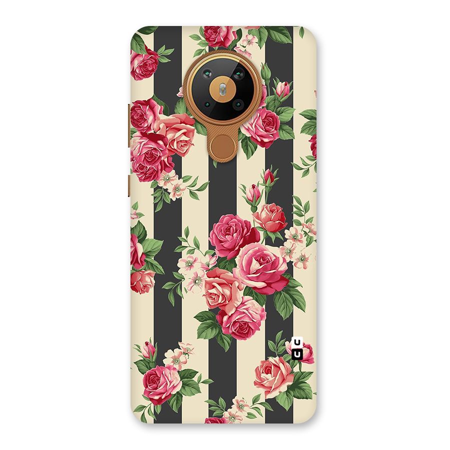 Stripes And Floral Back Case for Nokia 5.3