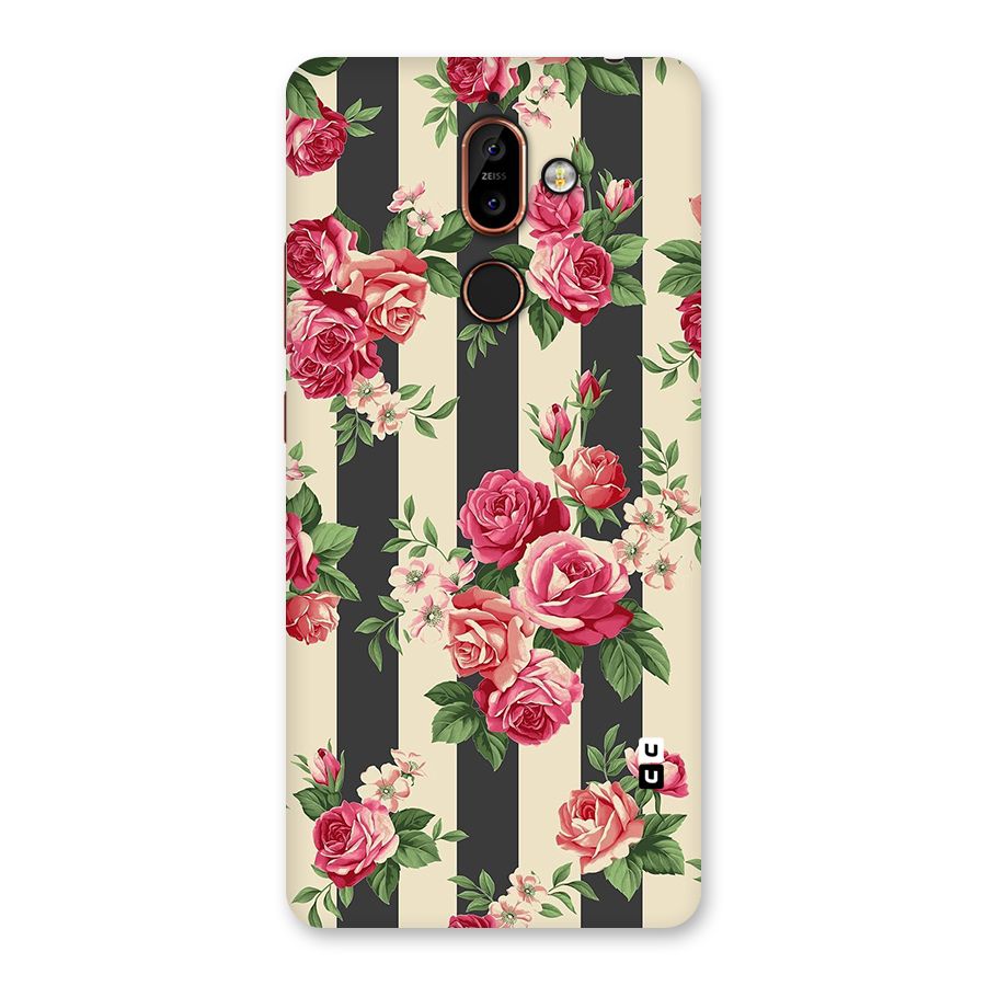 Stripes And Floral Back Case for Nokia 7 Plus
