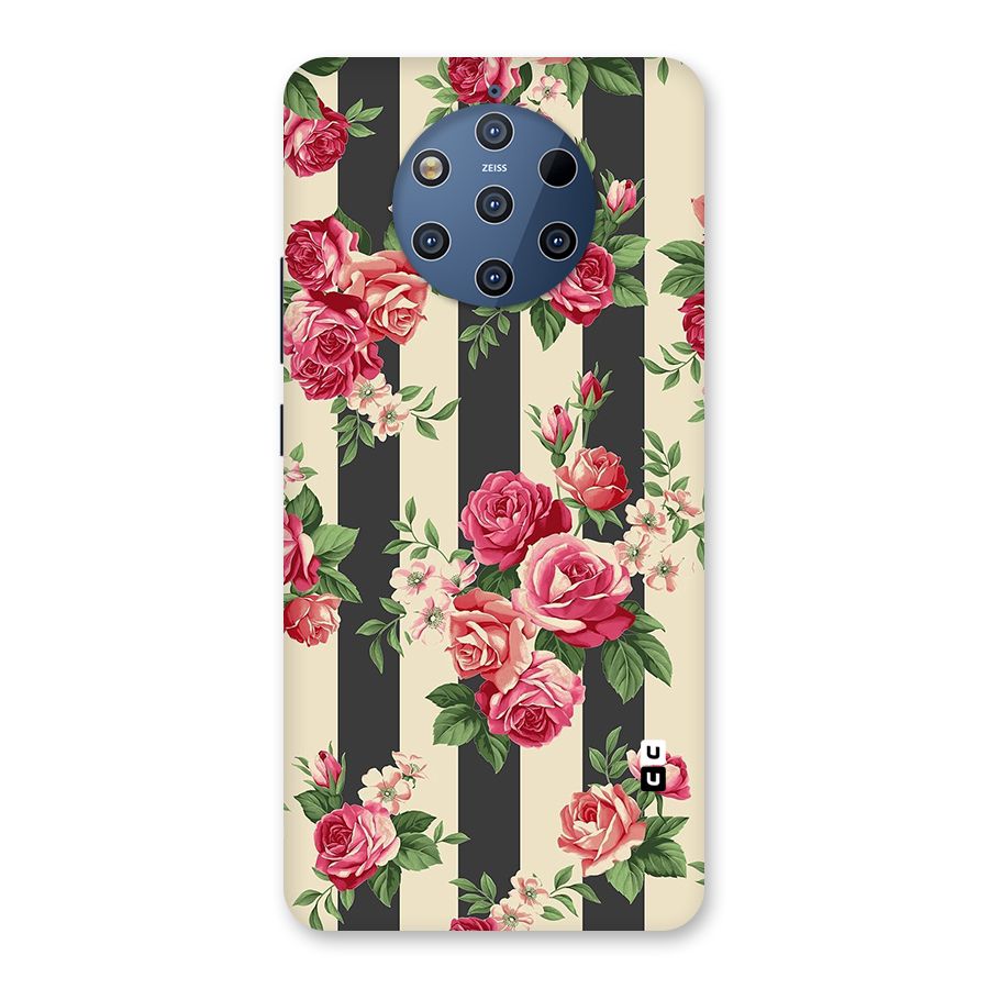 Stripes And Floral Back Case for Nokia 9 PureView